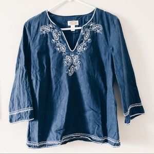 Embroidered decorative top